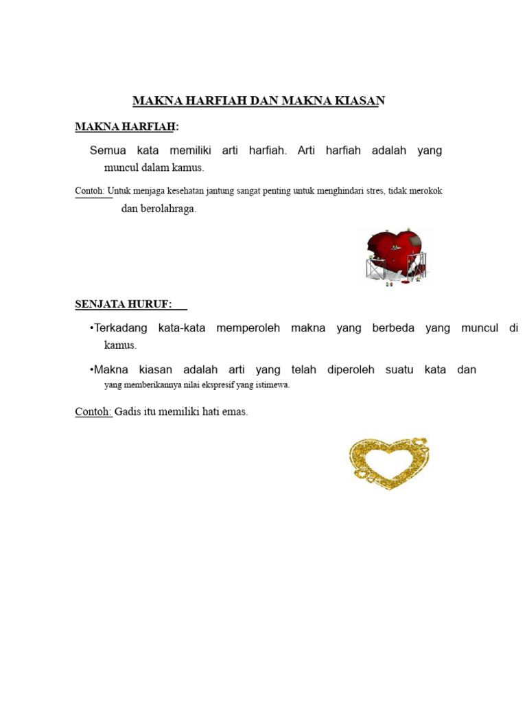 Makna Harfiah dan Kiasan dalam Bahasa | PDF