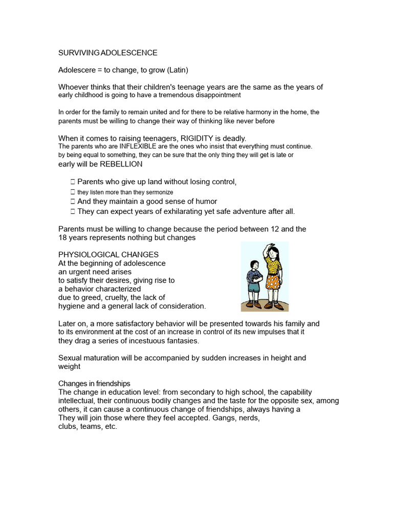 Navigating Teenage Changes for Parents | PDF | Adolescence ...