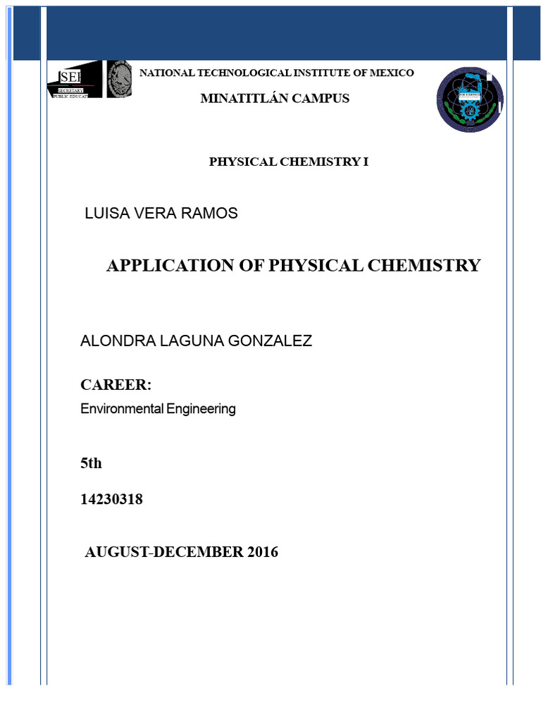 Application of Physical Chemistry in Environmental Engineering | PDF ...