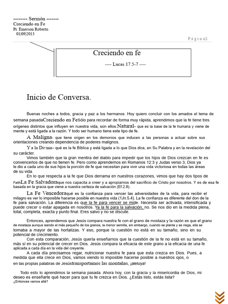 Crecimiento de la Fe en Cristo | PDF | Cristo (título) | Fe
