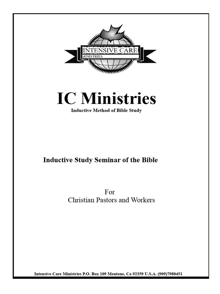 Inductive Study of The Bible | PDF | Bible | Jesus