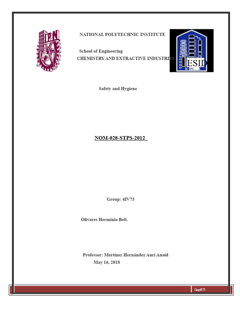 Questions NOM 028 STPS | PDF | Risk | Risk Management