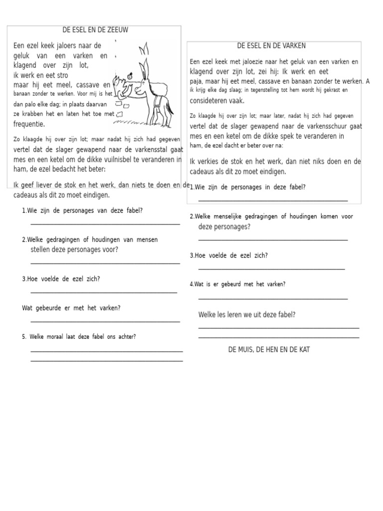 De Ezel en Het Varken | PDF