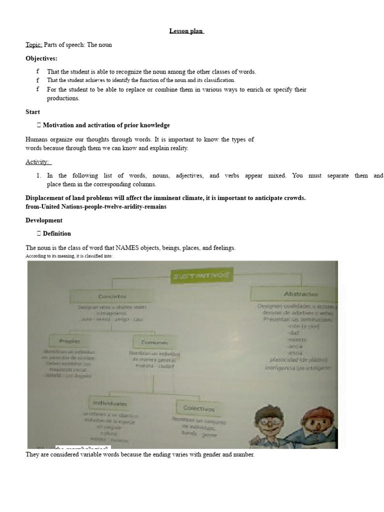 Lesson Plan (The Noun) | PDF | Word | Noun