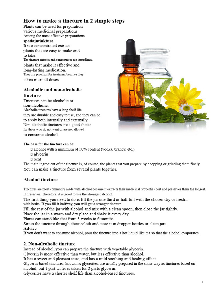 Easy Tincture Making Guide | PDF | Alcoholic Beverages | Garlic