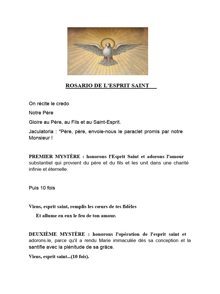 Prière et Consécration au Saint-Esprit | PDF | Saint-Esprit | Dieu le Père