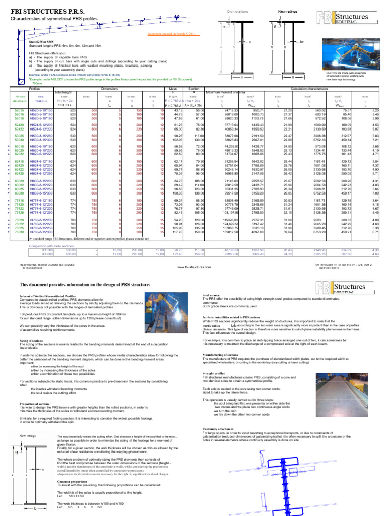 PRS Structures: Specifications & Benefits | PDF | Bending | Mechanical ...
