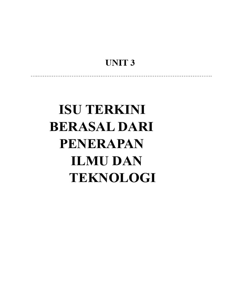 Unit 3 (STS) | PDF