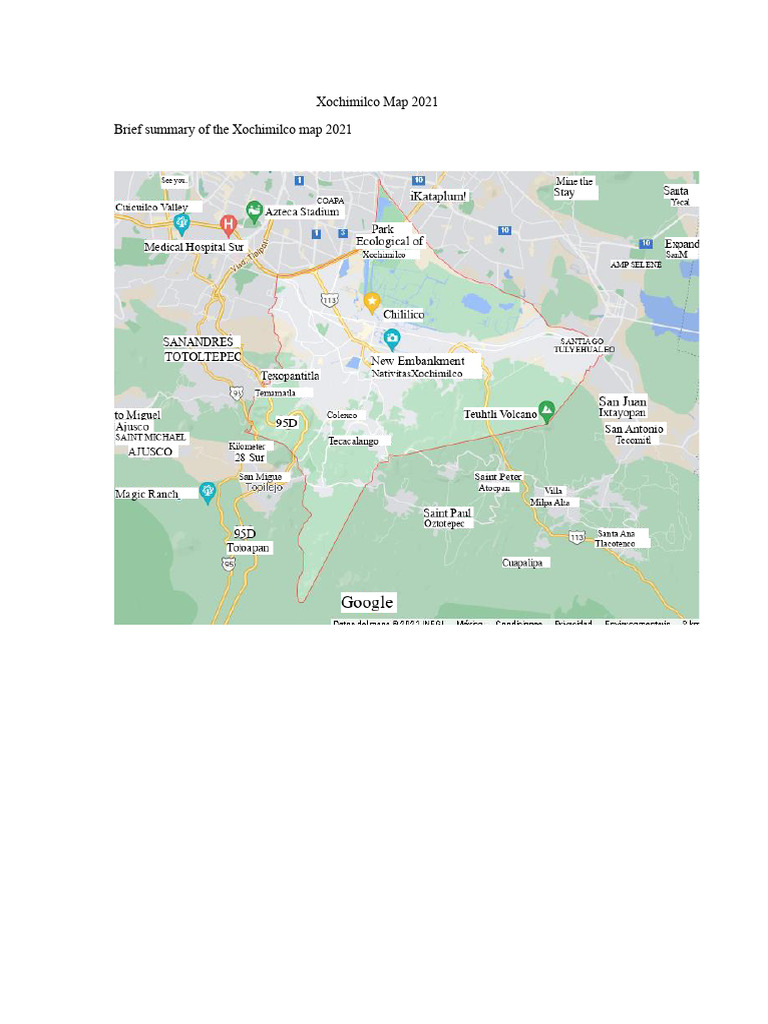 Xochimilco Map 2021 | PDF