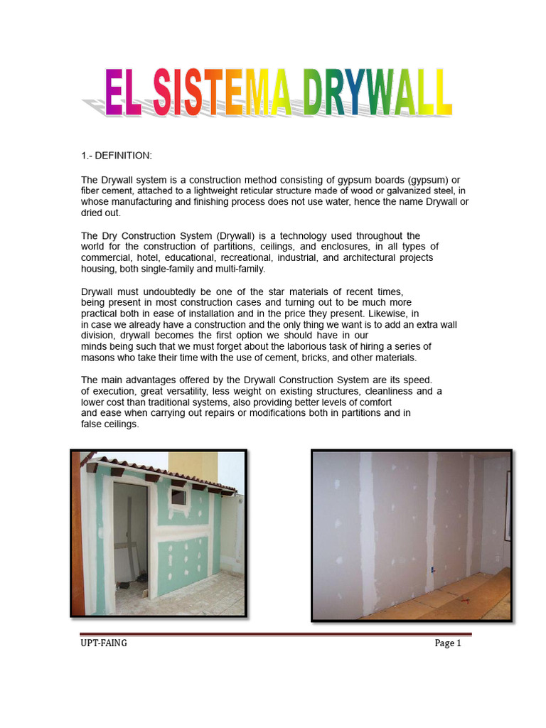 The Drywall System | PDF | Drywall | Wall