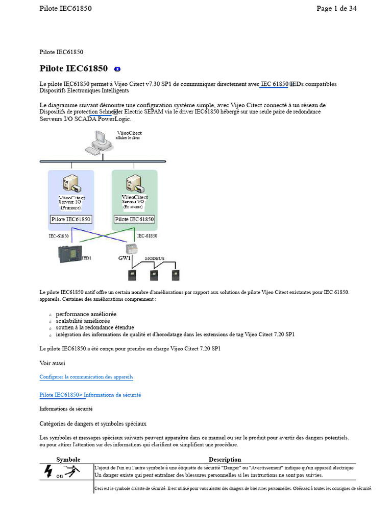 Pilote IEC61850 pour Vijeo Citect SCADA | PDF | Scada | Entrée/Sortie