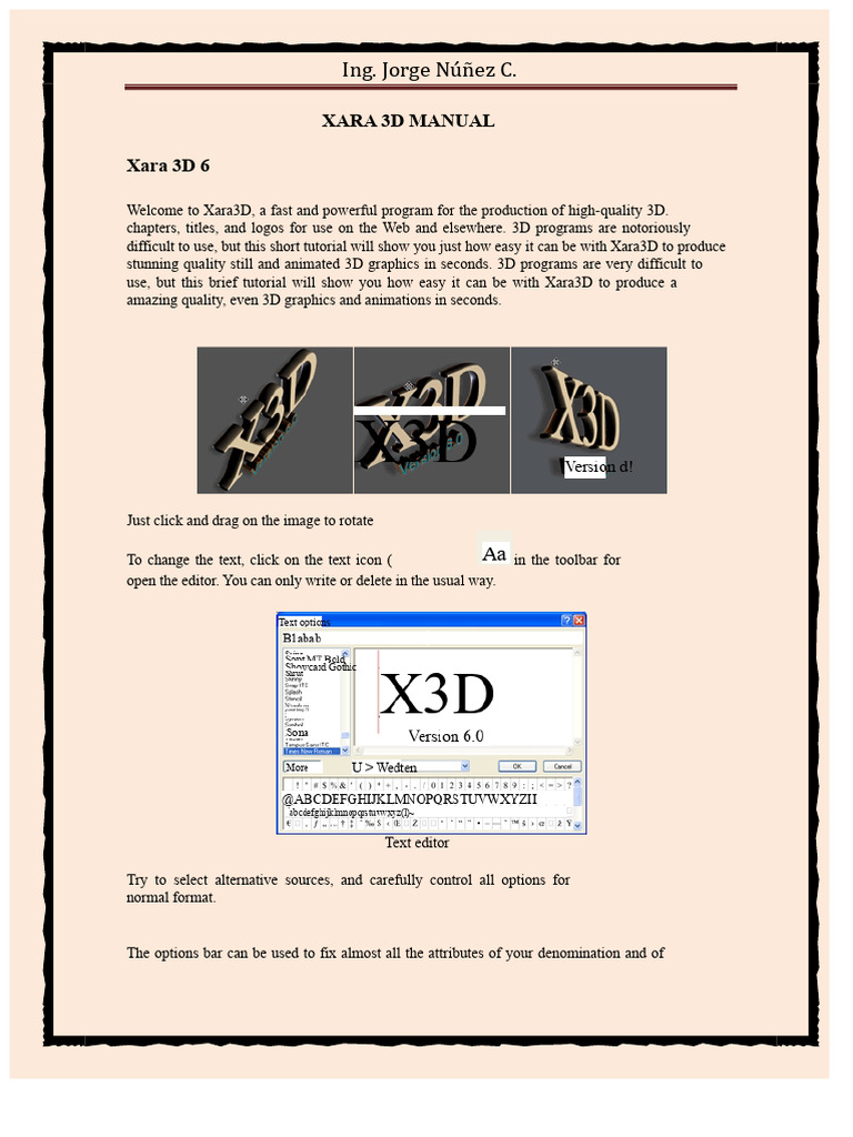 Xara 3D 6 User Manual | PDF | 3 D Computer Graphics | Icon (Computing)
