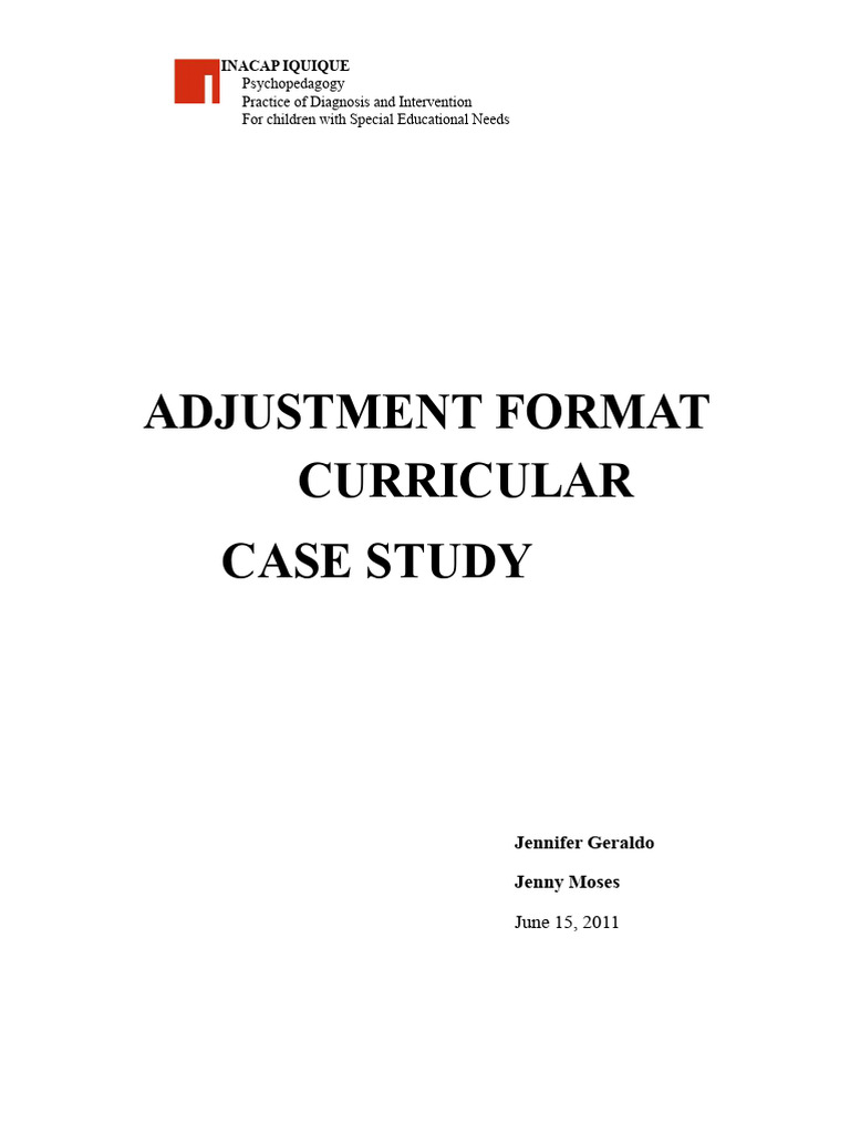 Curricular Adjustment Format | PDF | Educational Psychology | Curriculum