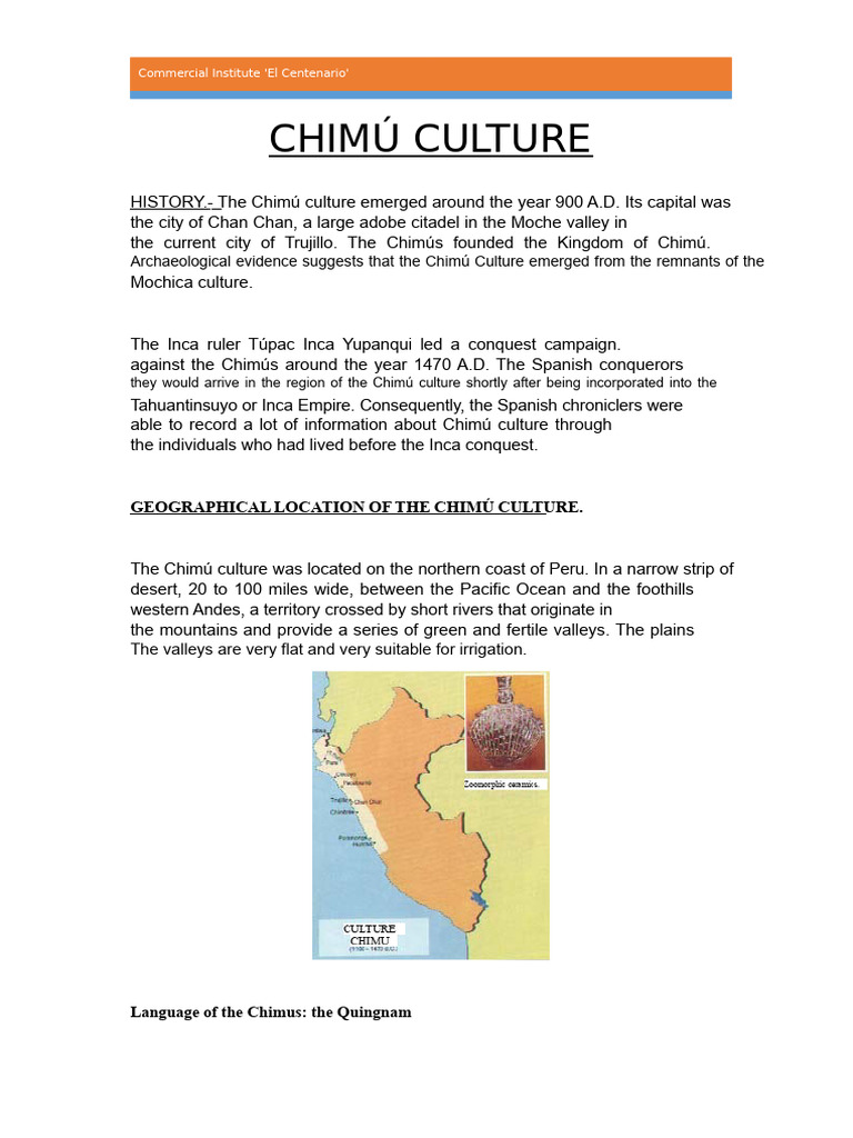 Overview of Chimú Culture and Economy | PDF | Inca Empire | Peru