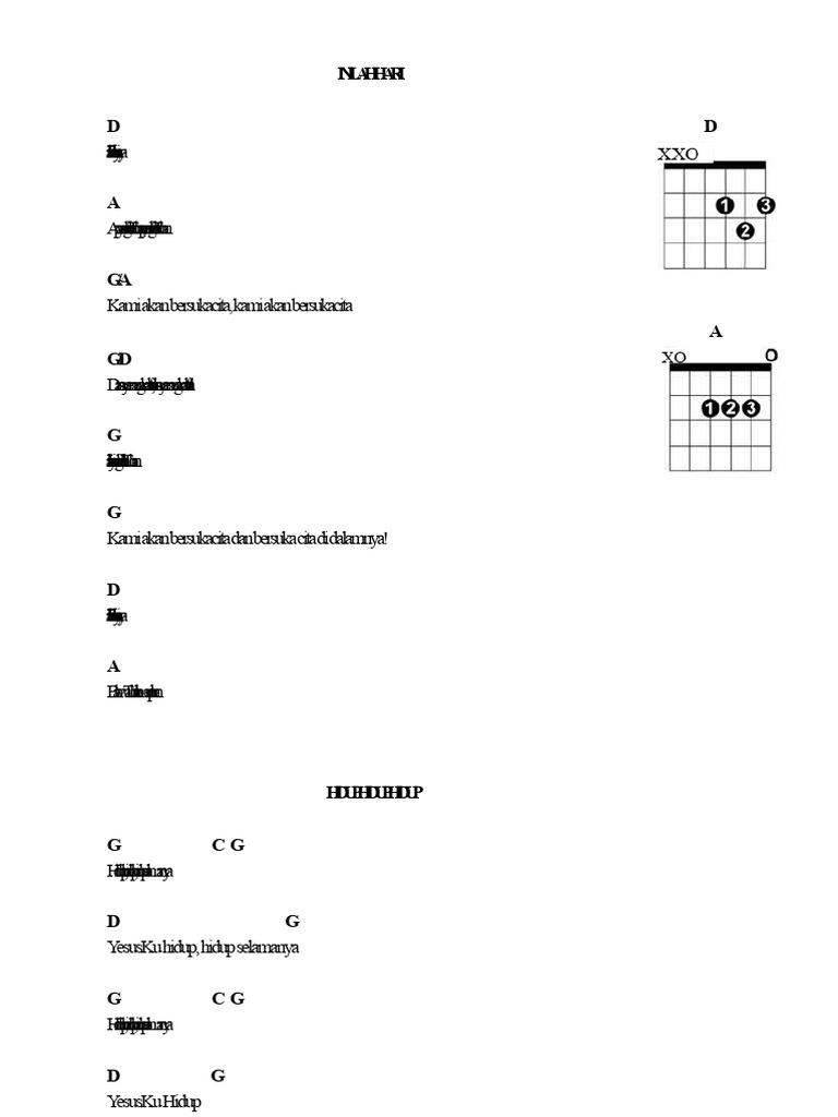 Lirik Lagu Rohani Anak dan Akor Gitar | PDF
