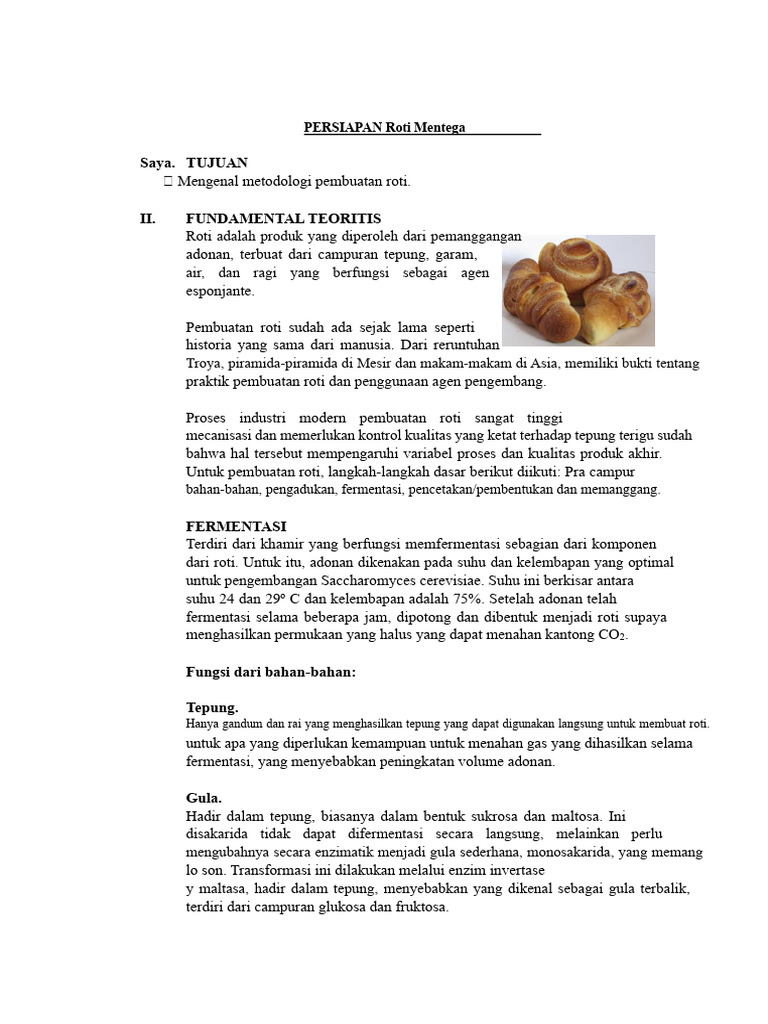 Pembuatan Roti | PDF