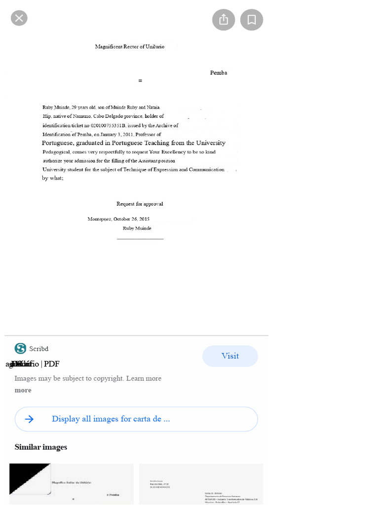 Letter to the Rector | PDF