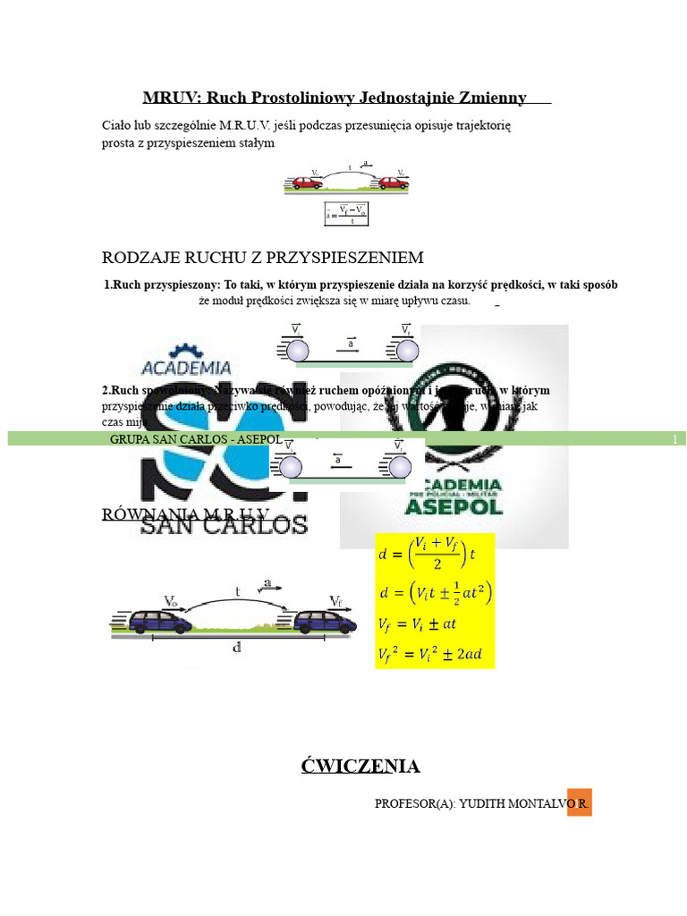 MRUV | PDF