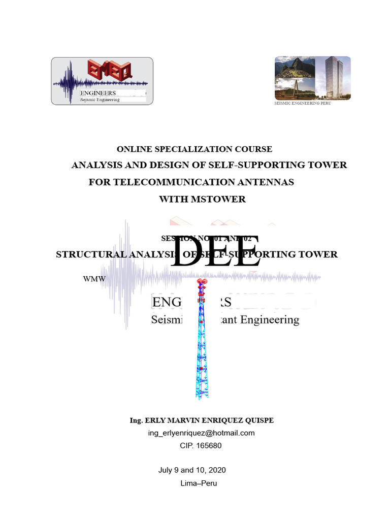 Self-Supporting Tower - Session 01 and 02 (Manual) | PDF | Structural ...