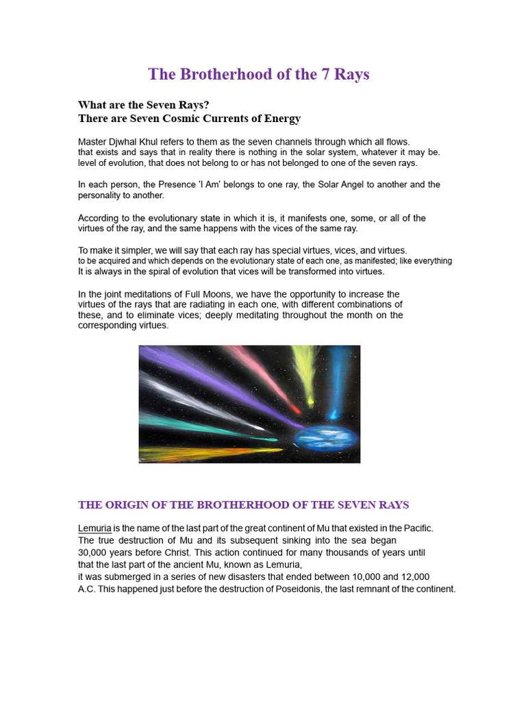The Brotherhood of The 7 Rays Betto | PDF | Inca Empire | Wisdom