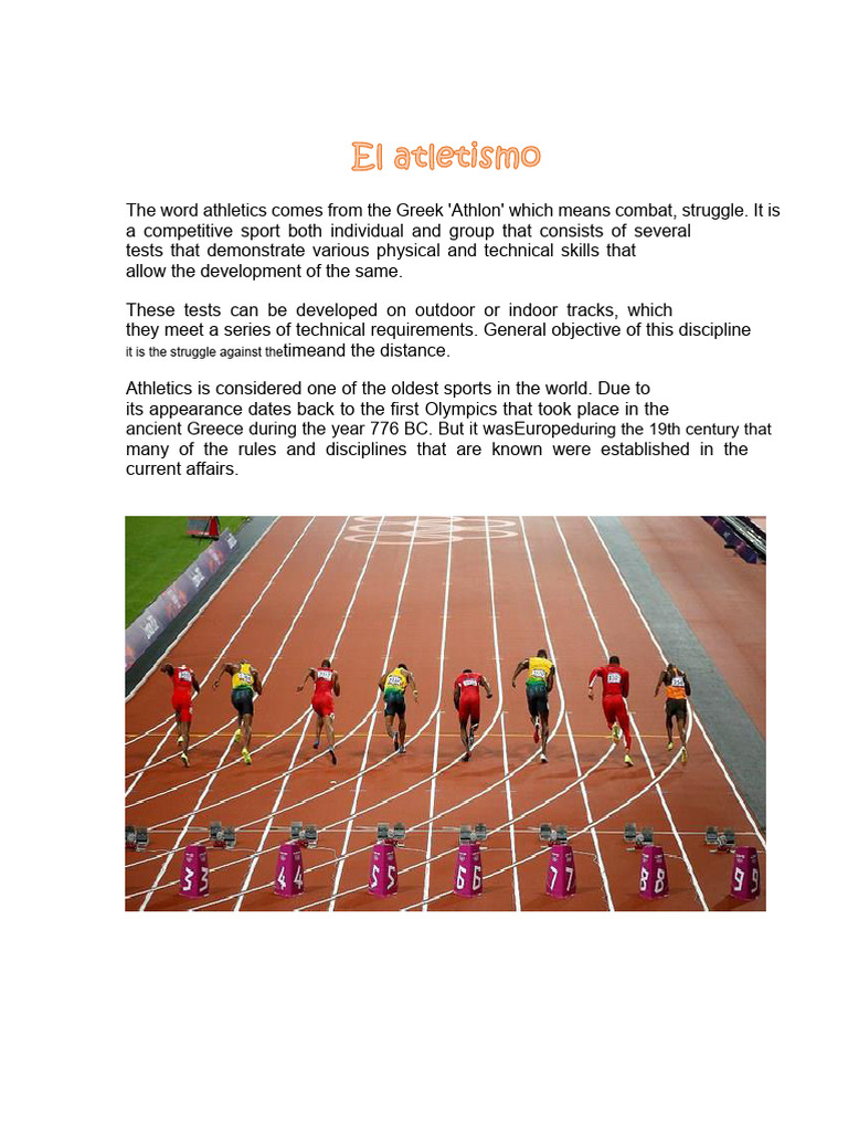 Athletics | PDF | Track And Field | Sport Of Athletics