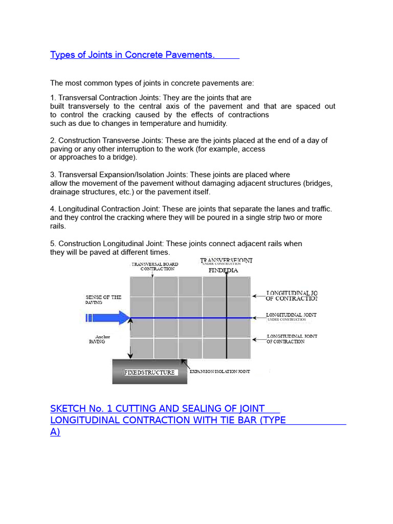 Concrete Pavement Joint Types Explained | PDF | Concrete | Road Surface