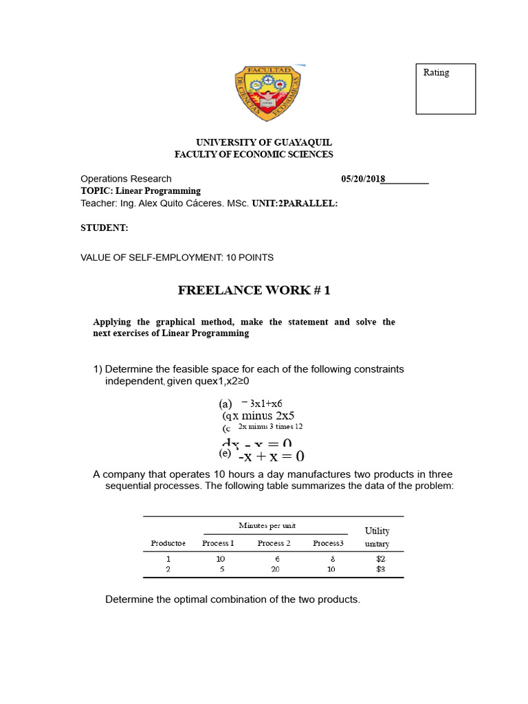 Linear Programming Problem Solutions | PDF | Coal | Linear Programming