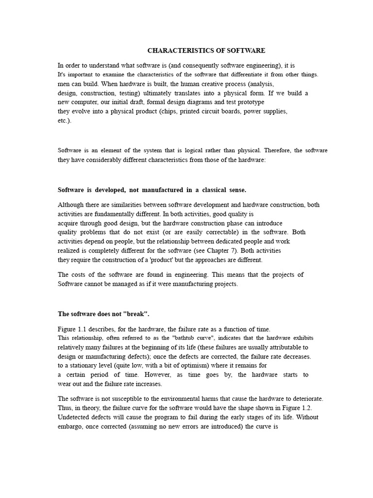 Key Characteristics of Software Explained | PDF | Software | Software ...