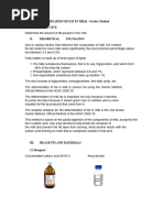 Gerber Method for Fat Determination | PDF | Milk | Chemistry