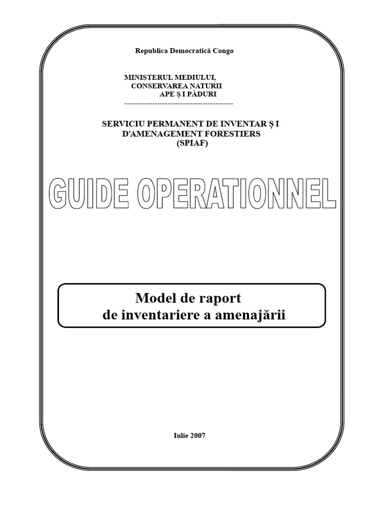 Modele de Raport de Inventar de Amenajare | PDF
