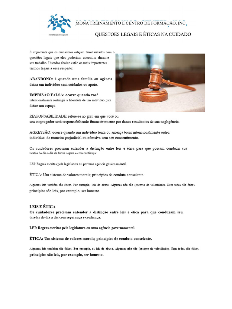 Questões Legais e Éticas Na Cuidadania | PDF | Abuso infantil | Informação