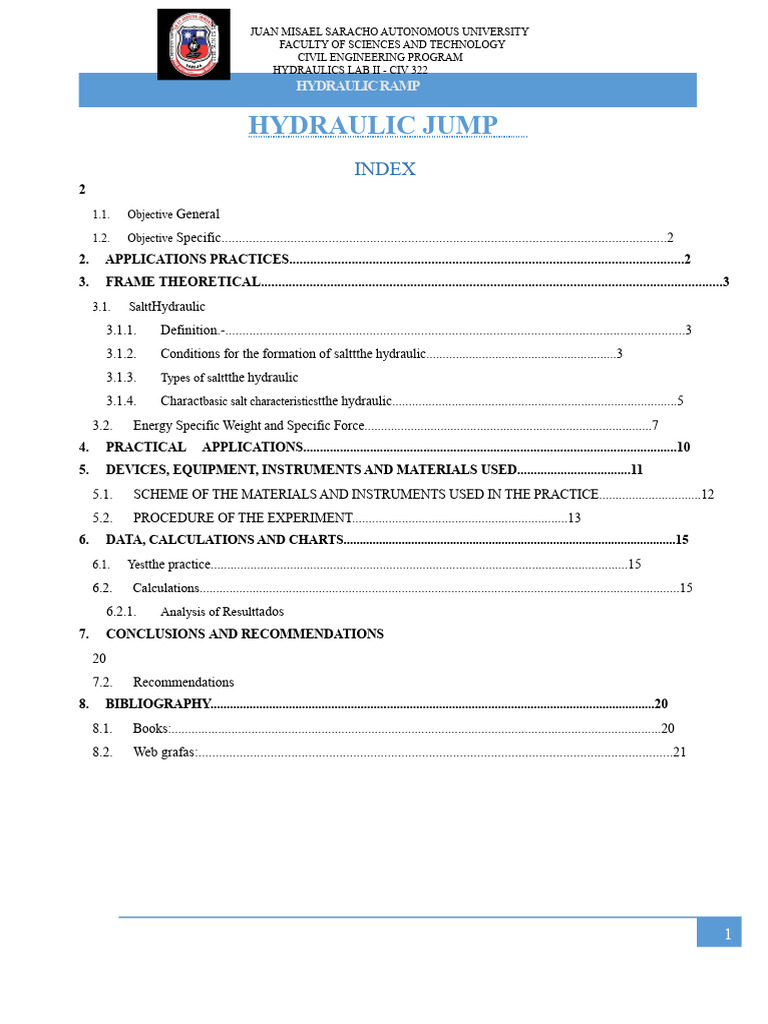 Hydraulic Jump Analysis in Civil Engineering | PDF | Fluid Dynamics ...