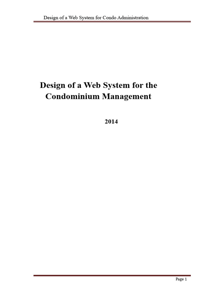 Condominium Administration Web Project | PDF | World Wide Web ...