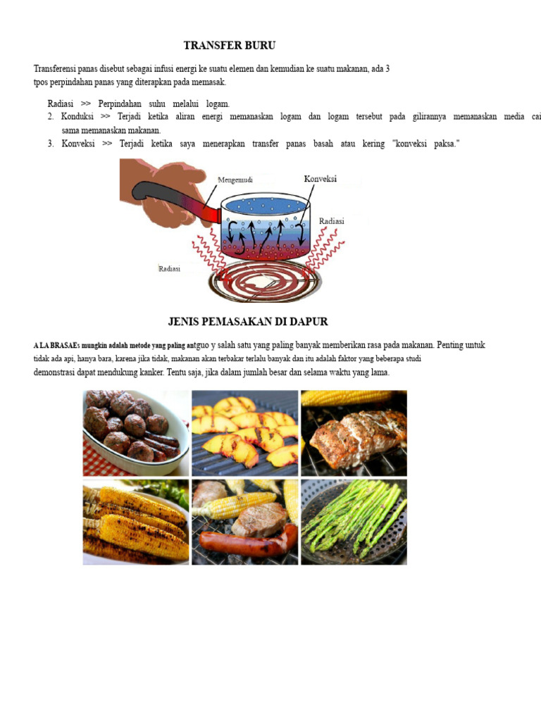 Teknik Transfer Panas dalam Memasak | PDF