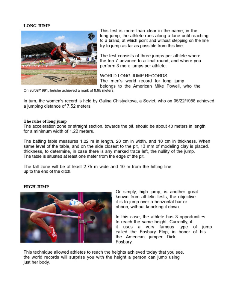 Galina Chistyakova's Long Jump Record | PDF | Track And Field | Games ...
