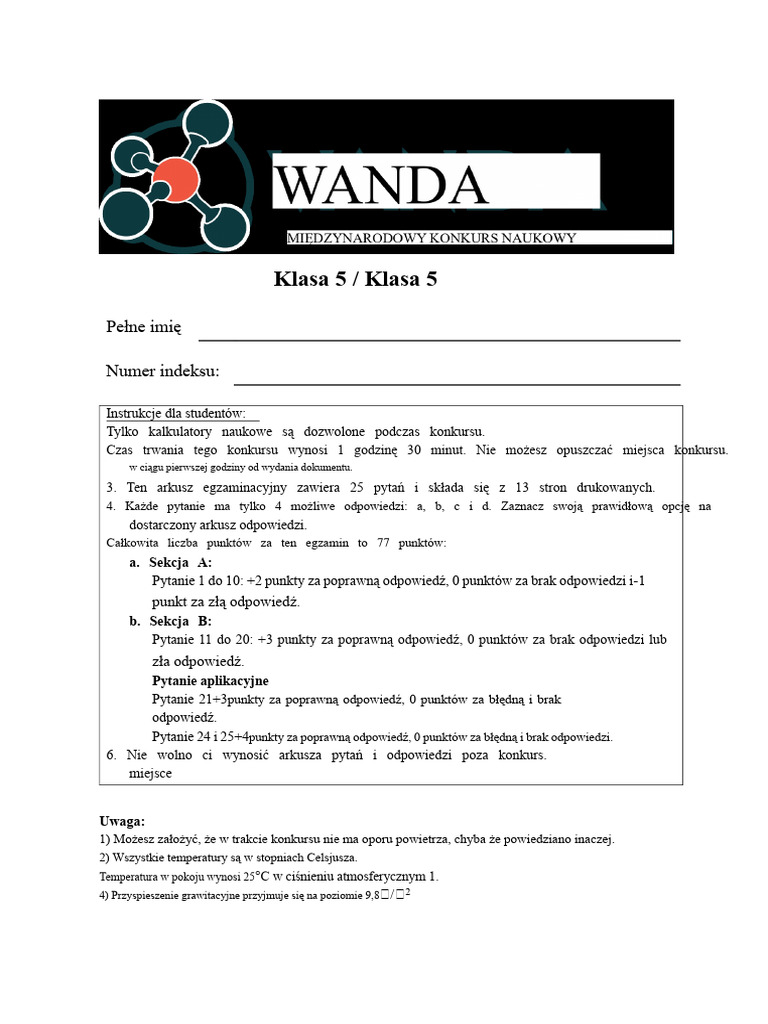 Klasa 5 | PDF