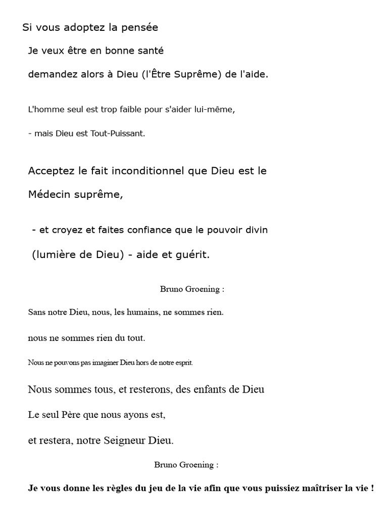 Guérison par la foi en Dieu | PDF | Dieu | Mal