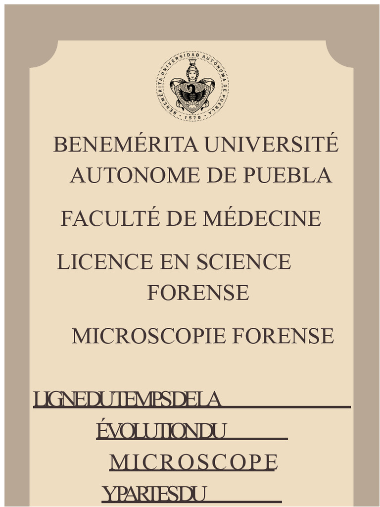 Évolution et parties du microscope | PDF | Microscope | Physique ...