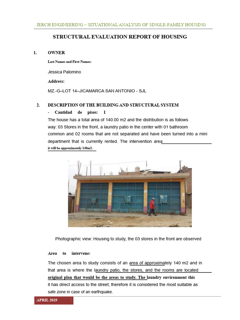 Report of A Single-Story House | PDF | Masonry | Beam (Structure)