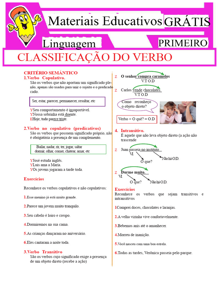 Classificação e Tipos de Verbos | PDF | Assunto (gramática) | Sintaxe
