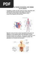 Overview of 11 Human Body Systems | PDF | Human Body | Blood