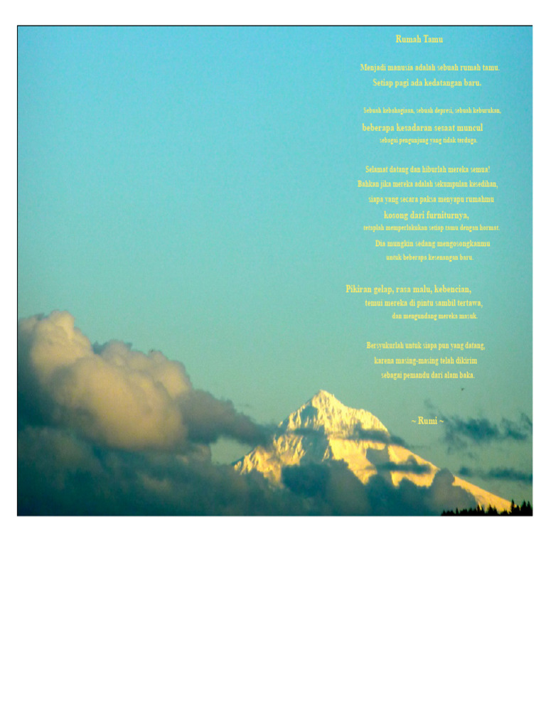 Rumah Tamu Oleh Rumi | PDF