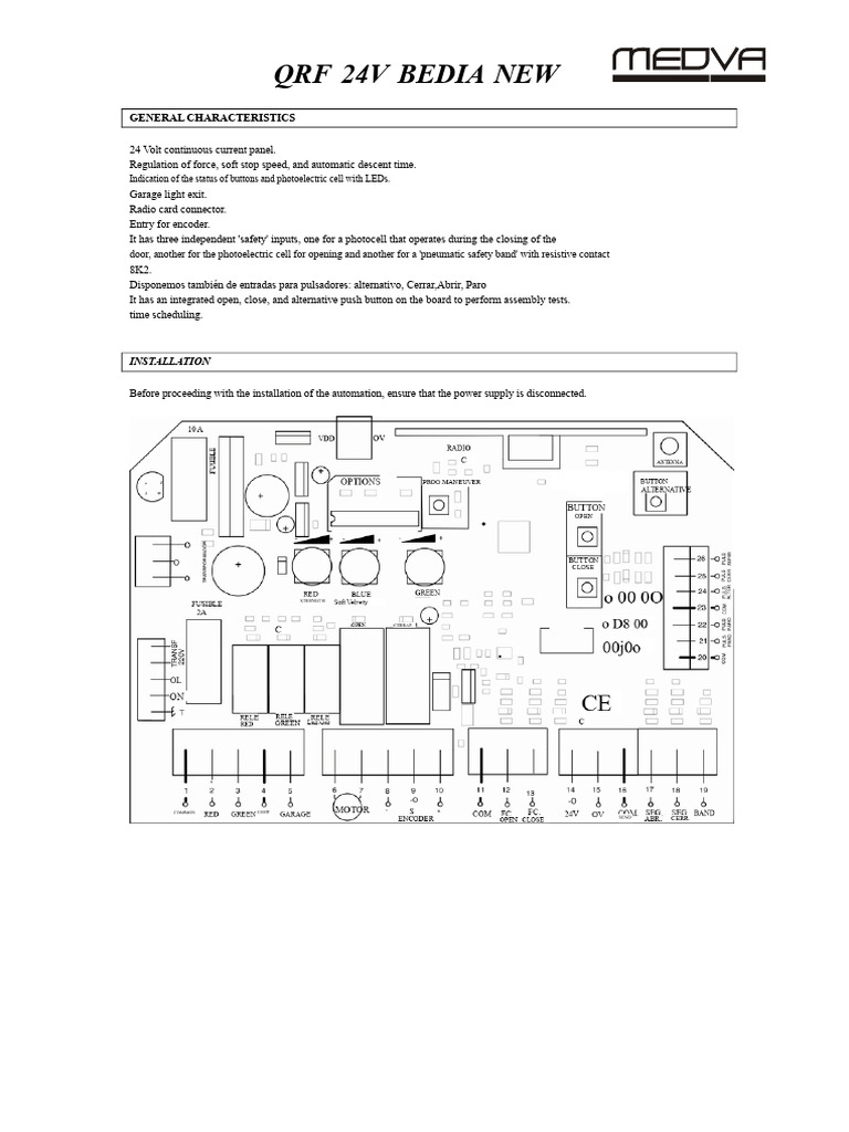 QRF 24V BEDIA Automation Overview | PDF | Power Supply | Switch