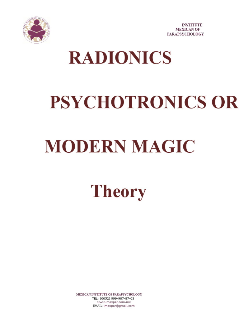 Radionics Course Theory | PDF | Thought | Mind