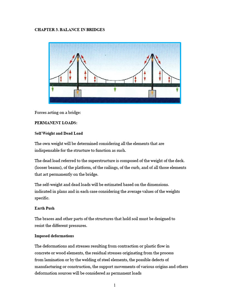Forces Acting on Bridge Structures | PDF | Force | Structural Load