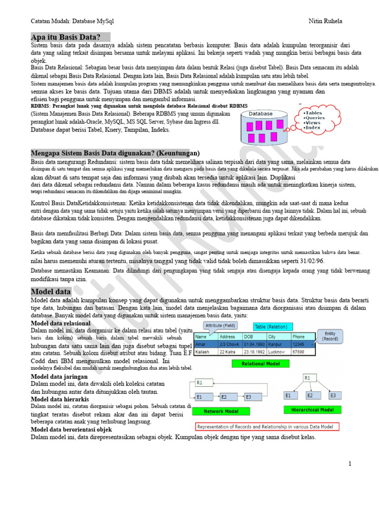 Tipe Data Boolean di MySQL | PDF