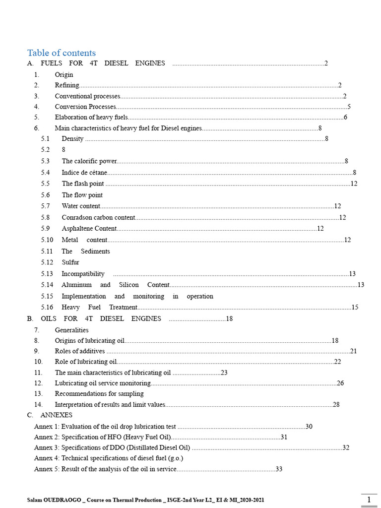 Fuel & Oils For Diesel Engines | PDF | Petroleum | Oil Refinery