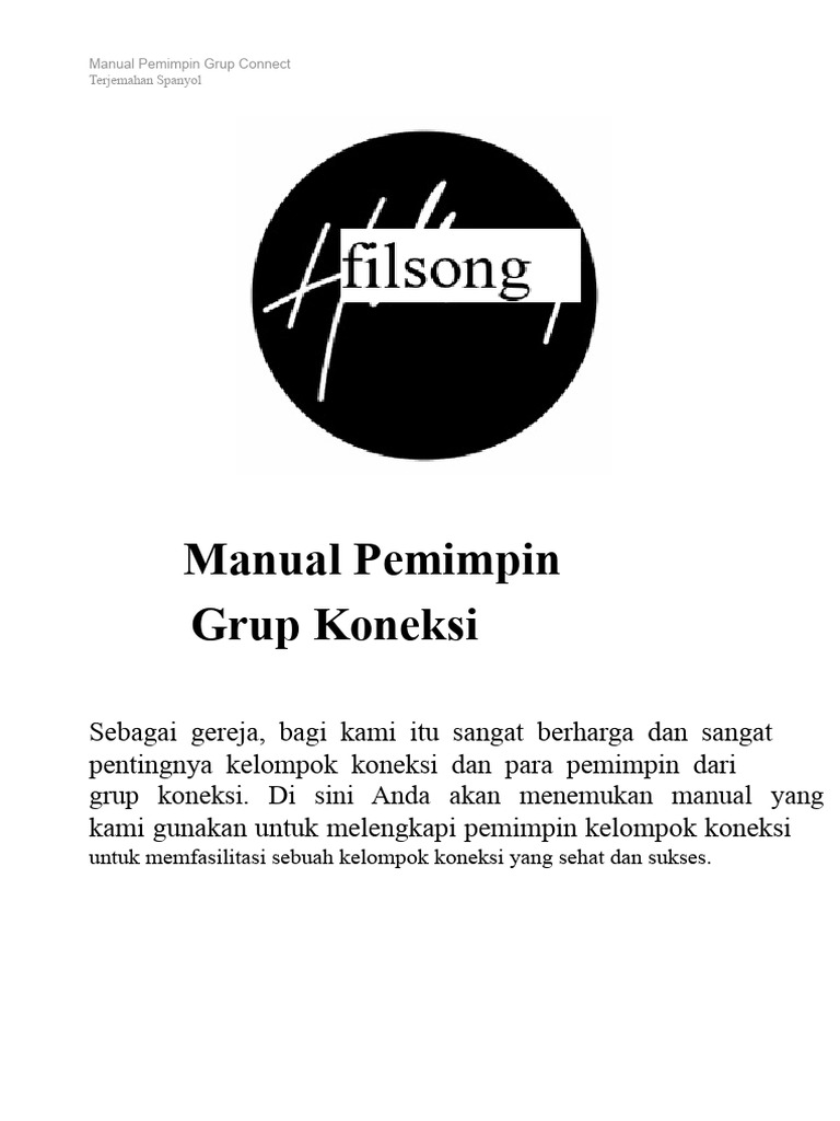 Manual Pemimpin Grup Koneksi | PDF