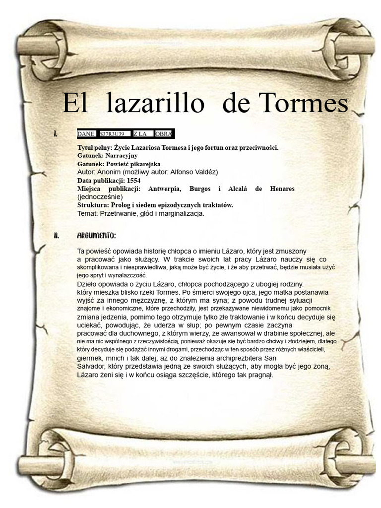 Lazarillo de Tormes | PDF