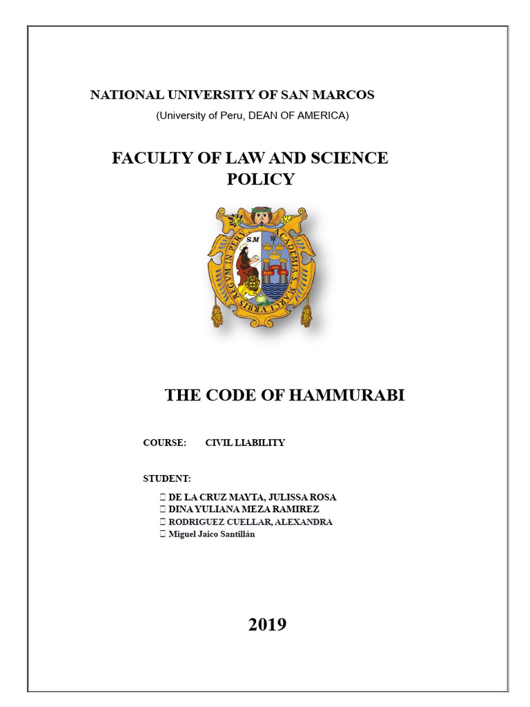 Overview of the Code of Hammurabi | PDF | Crimes | Crime & Violence